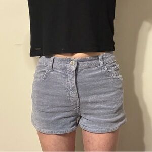 Women's Gray Corduroy Shorts